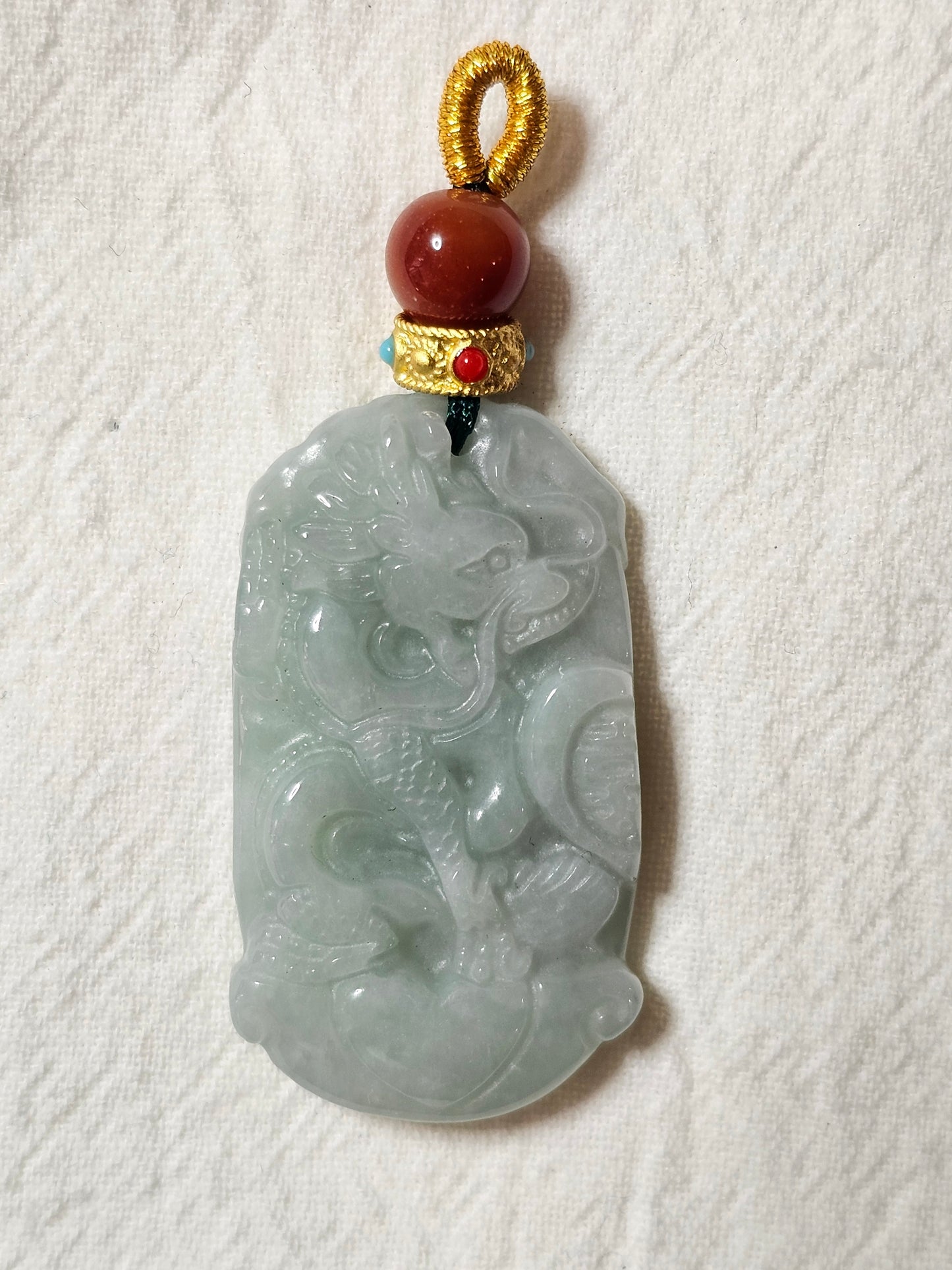 Burmese Jade Dragon Pendant