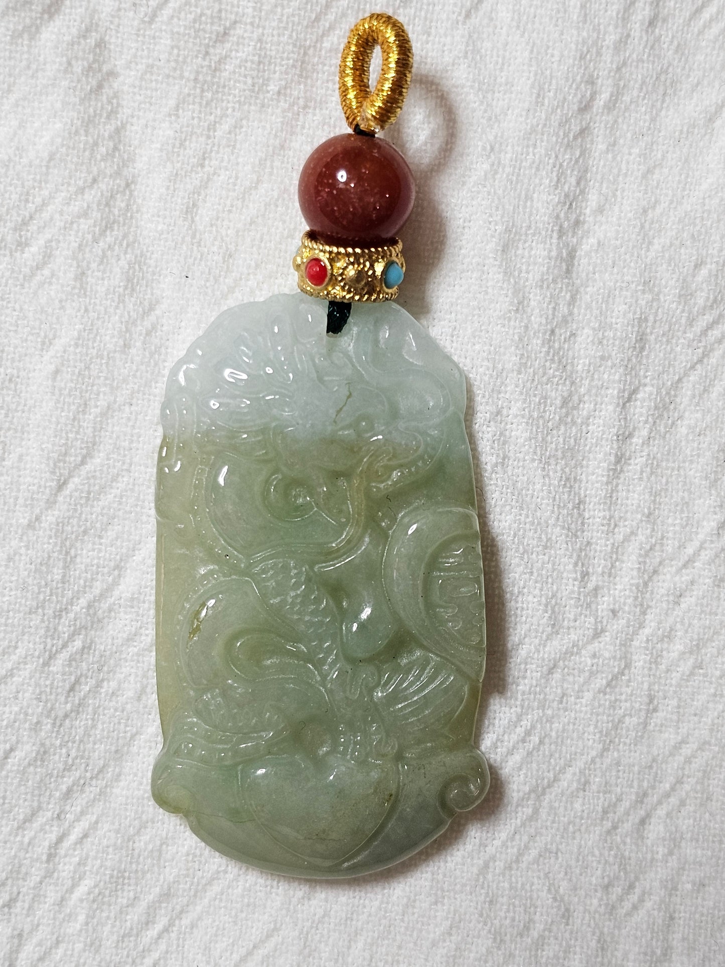 Burmese Jade Dragon Pendant