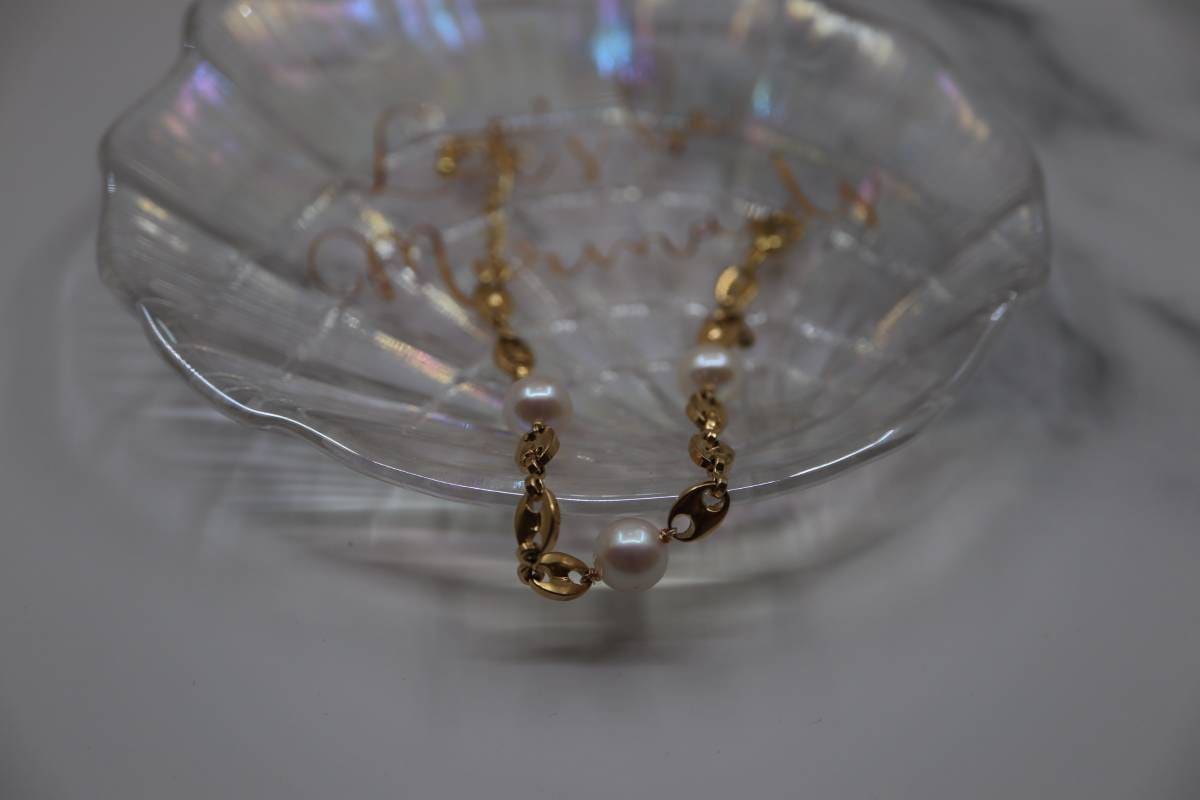 Chic Freshwater Pearl Bracelet, 18k Gold Bracelet, Pearl Bracelet, Bridal Jewelry, Bridal Dress Accessories