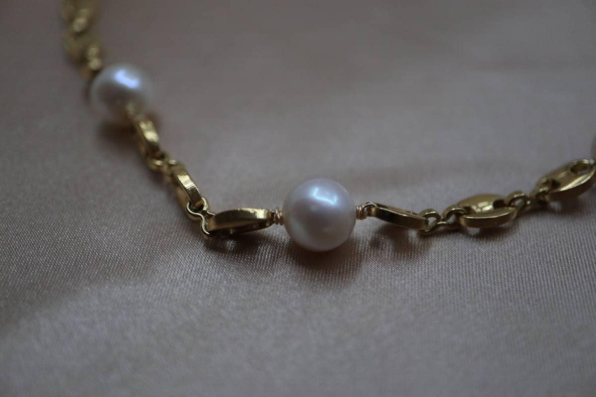 Chic Freshwater Pearl Bracelet, 18k Gold Bracelet, Pearl Bracelet, Bridal Jewelry, Bridal Dress Accessories