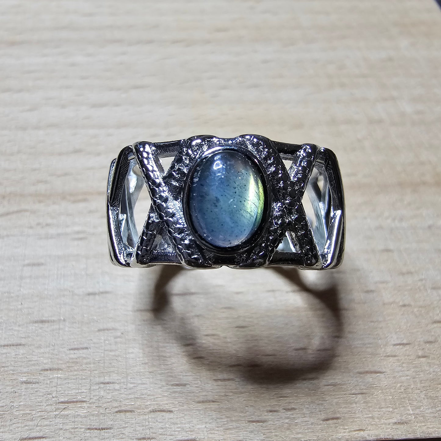 Labradorite Stone Rings - Boho Hippie Style