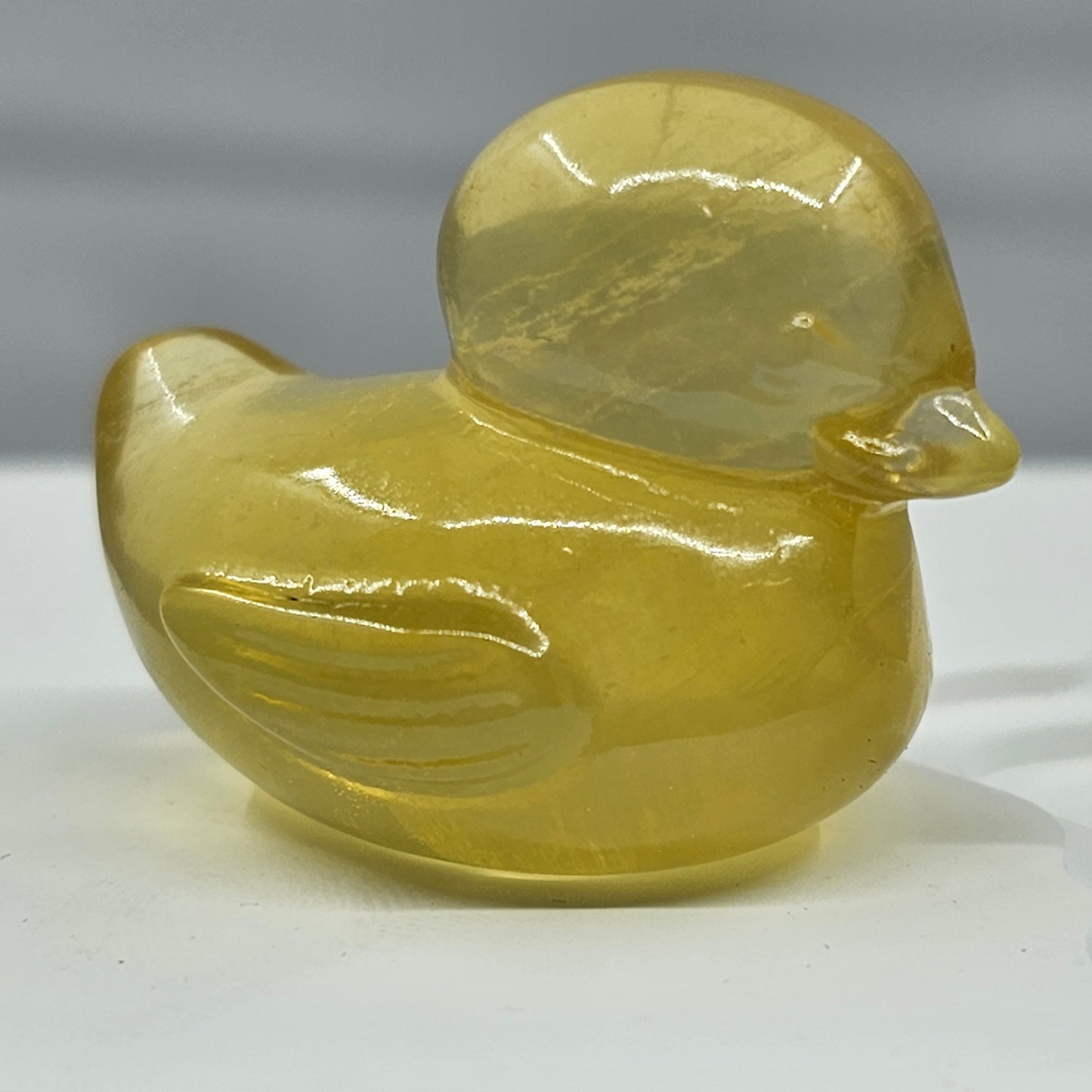 FengShui House Decoration > Natural Fluorite Stone > Yellow Duck > In house decoration