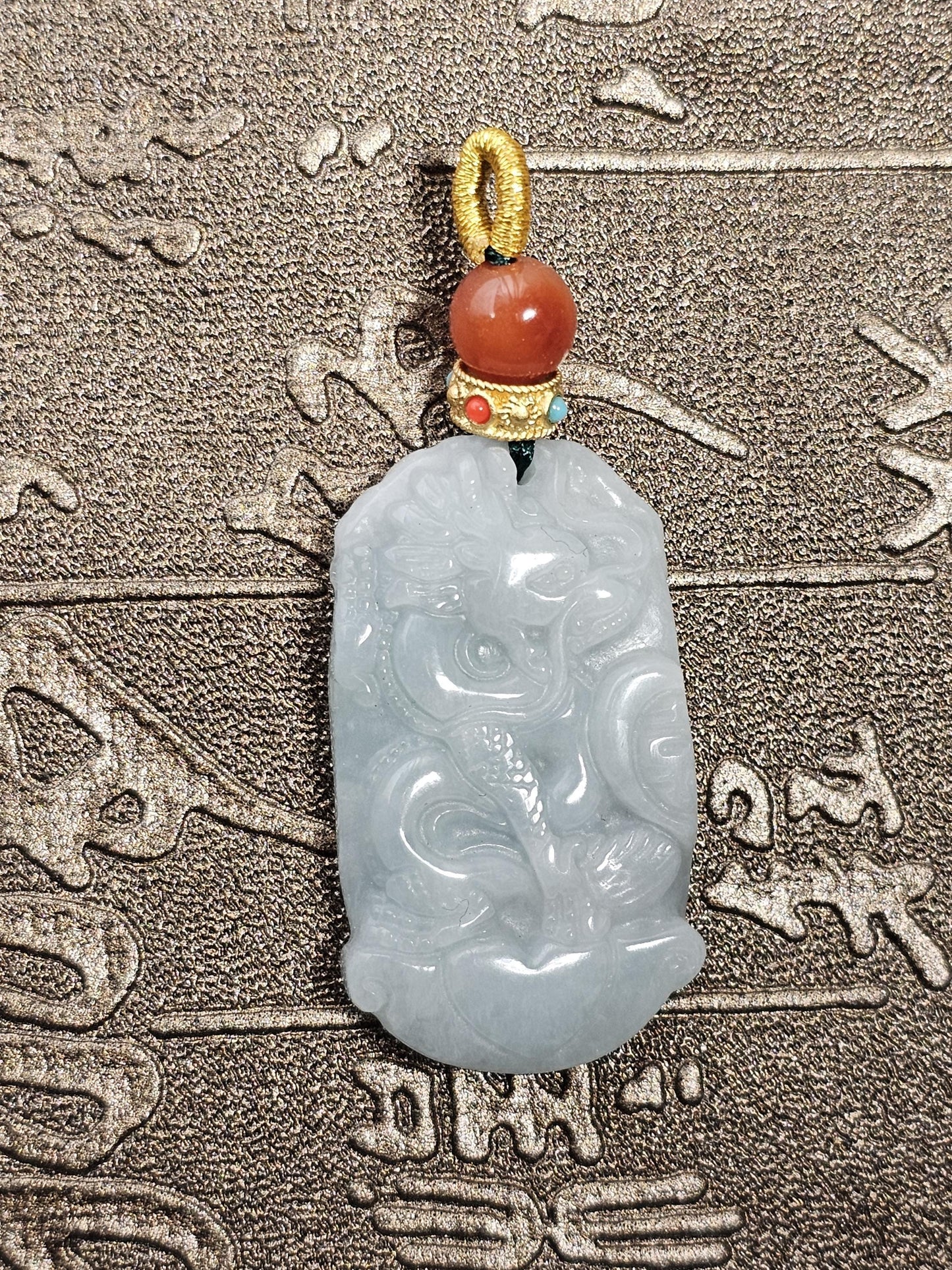 Burmese Jade Dragon Pendant