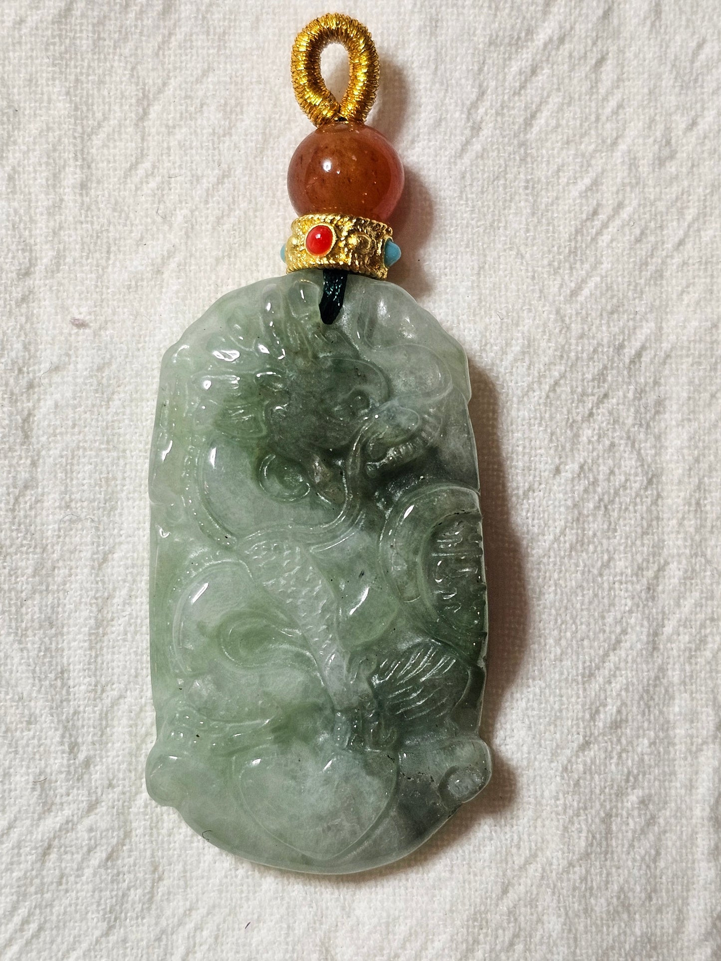 Burmese Jade Dragon Pendant