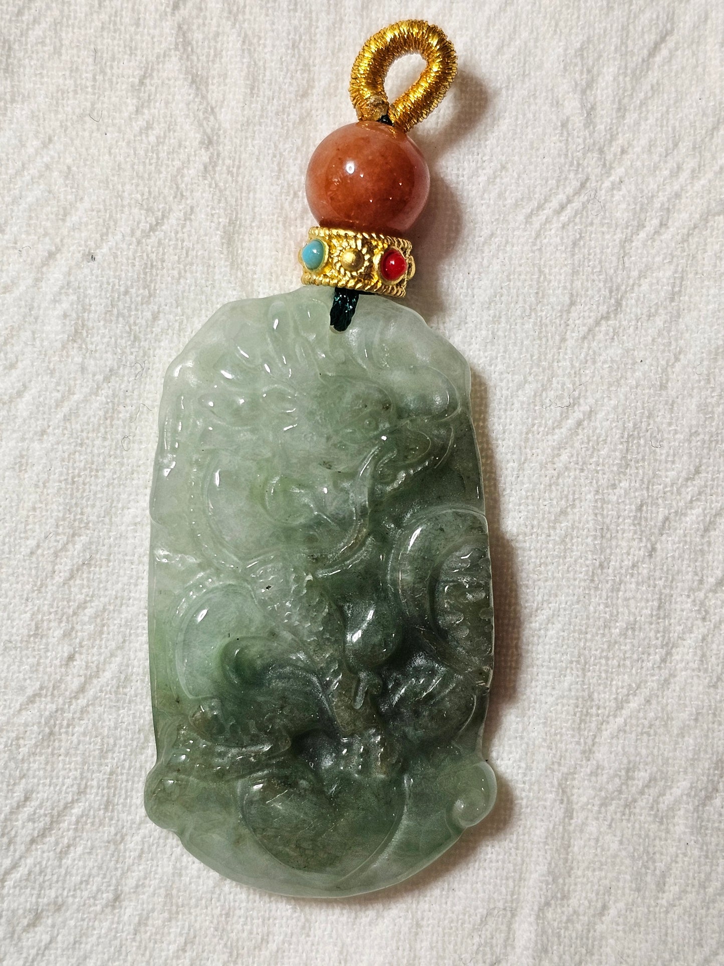 Burmese Jade Dragon Pendant