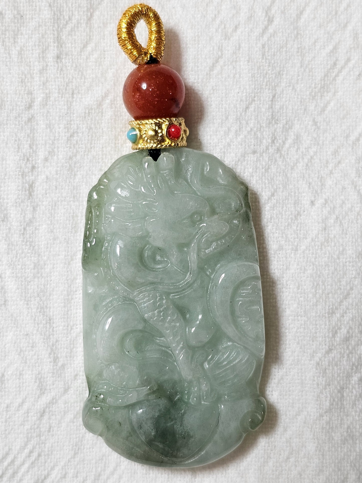 Burmese Jade Dragon Pendant