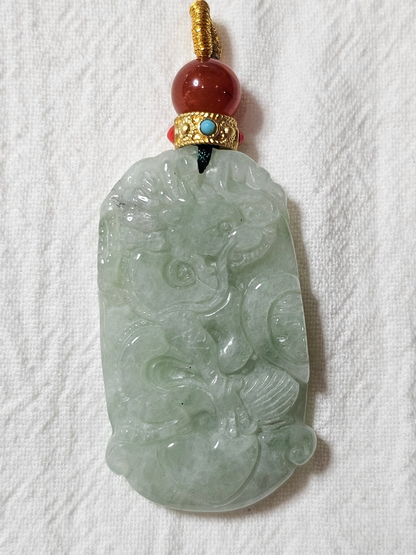 Burmese Jade Dragon Pendant