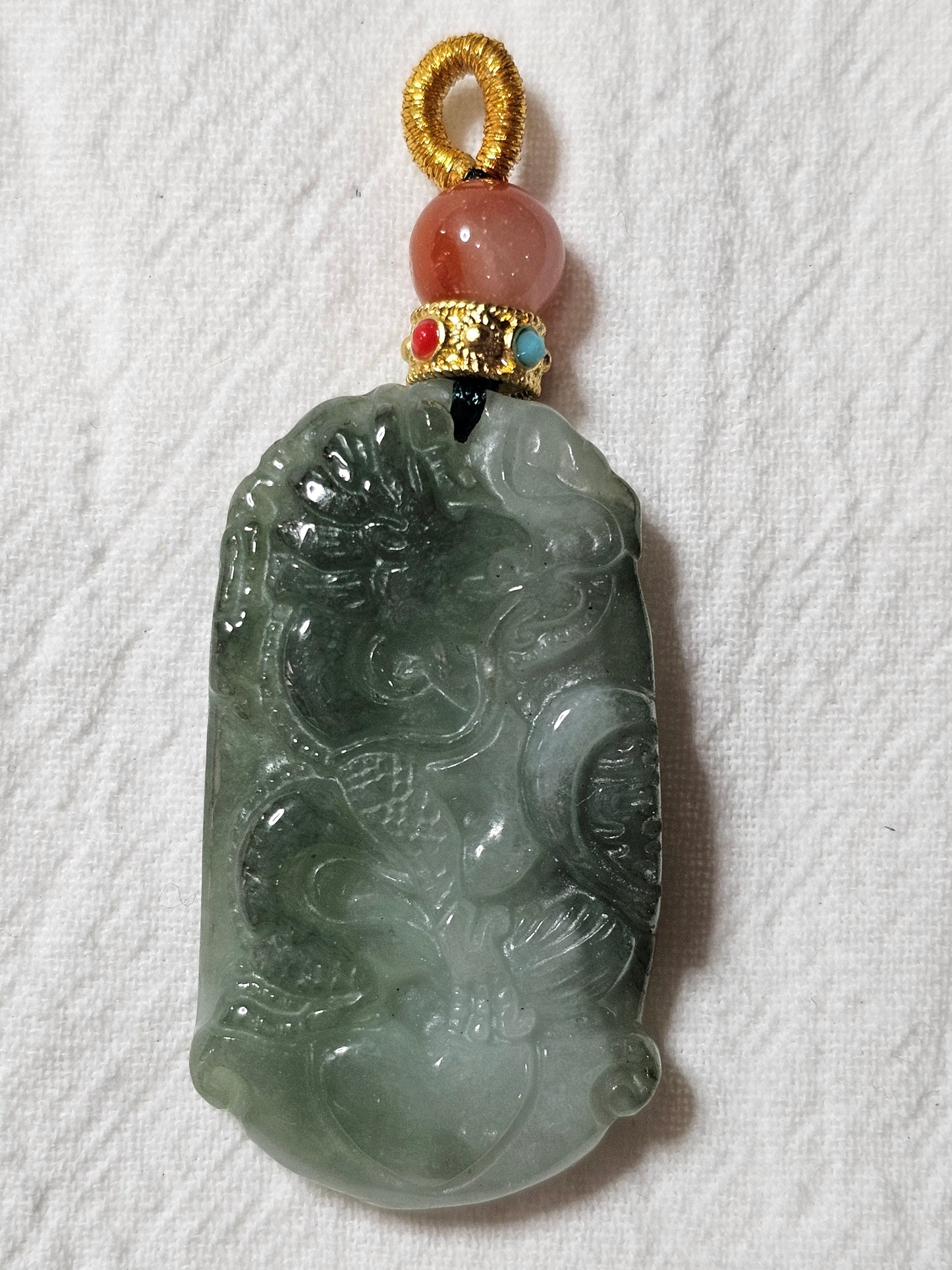 Burmese Jade Dragon Pendant