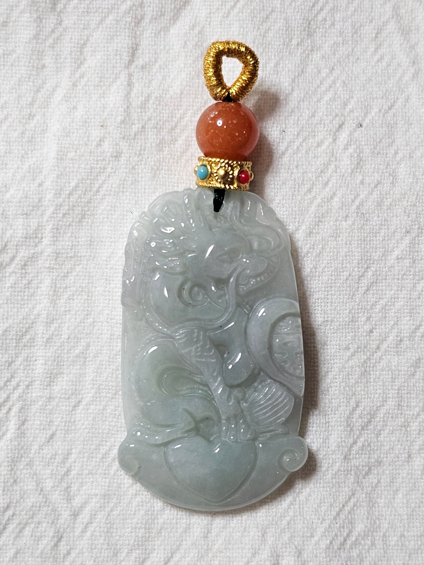 Burmese Jade Dragon Pendant