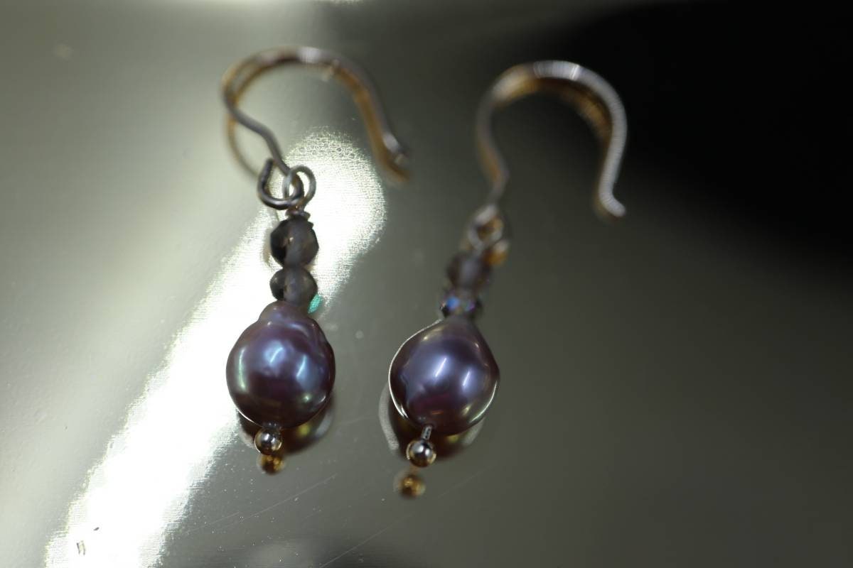 Gold Earrings, Earrings, Drop Earrings, Baroque Pearl, Crystal Bead Earrings, Real Pearl Earrings, Girly Earrings, Nickel Free Earrings