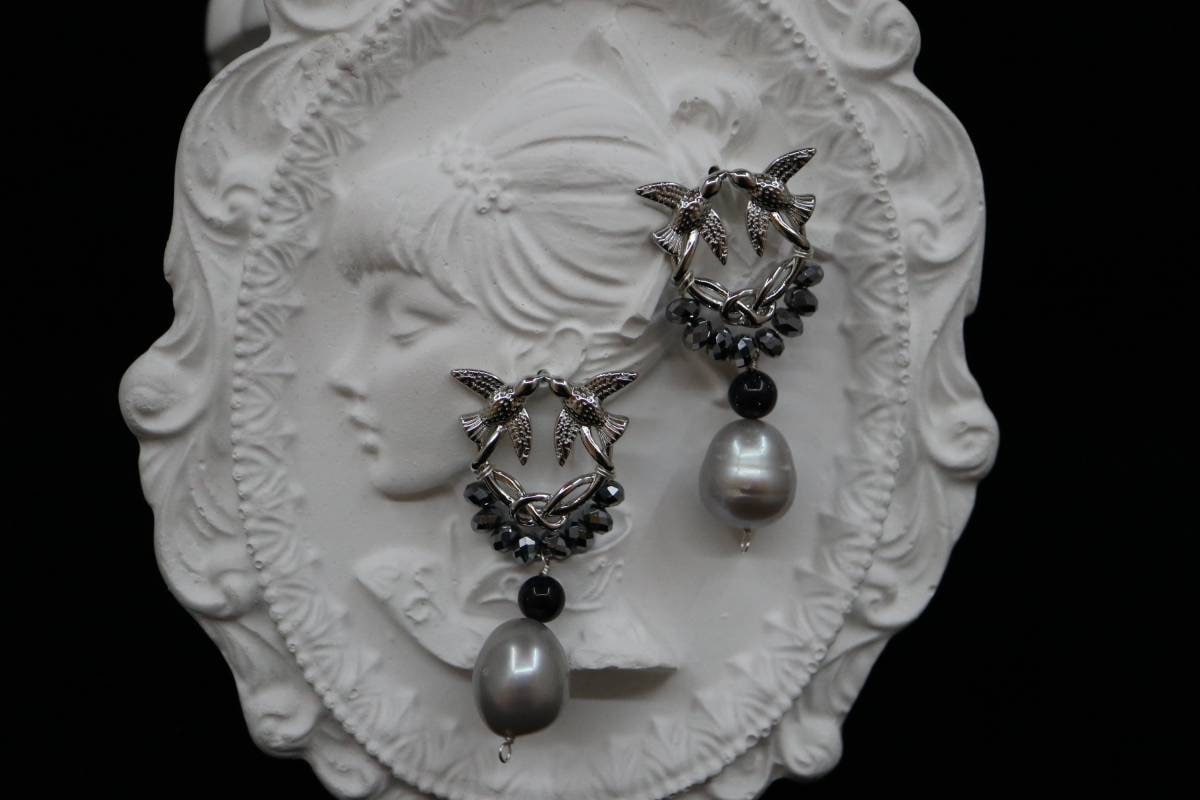 Real Pearl Earrings, Earrings, Natural Terahertz Beads, Dangling Earrings, Vintage Earrings, Handmade Earrings