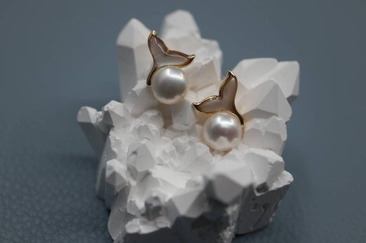 Earrings, Stud Earrings, Real Pearl Earrings, Wedding Earrings, Silver Earrings, Bridal Jewelry , Birthday Gift, Anniversary Gift,