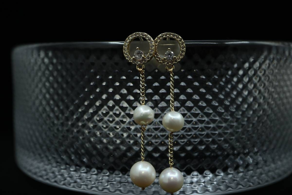 Earrings, Dangling Earrings, Real Pearl Earrings, Bridal Jewelry, Silver Earrings, Birthday Gift, Handmade Earrings, Nickel Free Earrings
