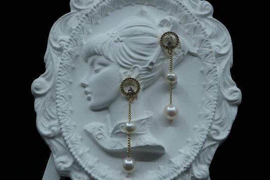 Earrings, Dangling Earrings, Real Pearl Earrings, Bridal Jewelry, Silver Earrings, Birthday Gift, Handmade Earrings, Nickel Free Earrings