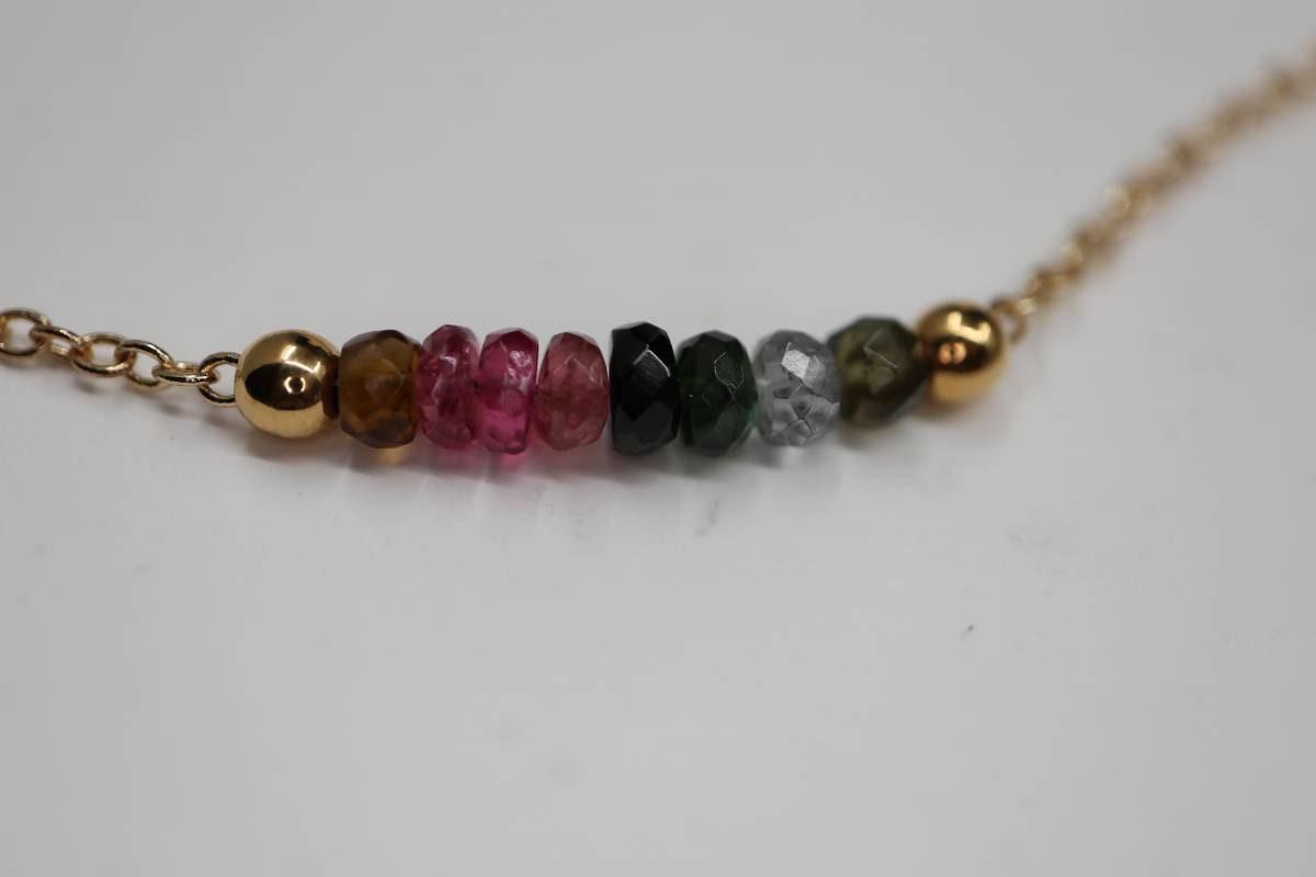 Tourmaline Bracelet, 14k Gold Plate Bracelet, Dainty Bracelet