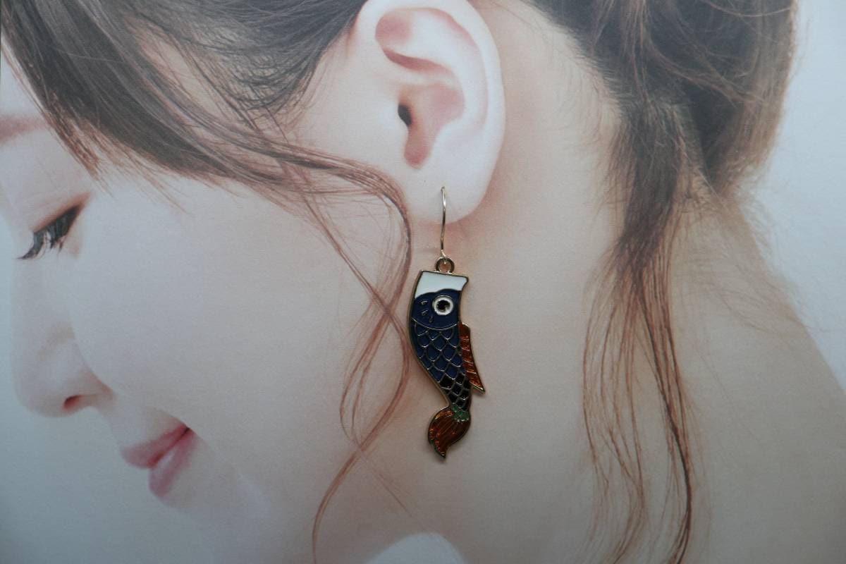Koi Fish Earrings, 14k Gold Earrings, Lucky Charm