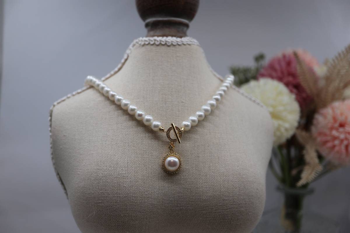 Pearl Necklace，Vintage Style Jewelry, Bridal Jewelry