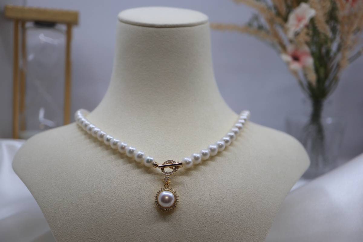Pearl Necklace，Vintage Style Jewelry, Bridal Jewelry