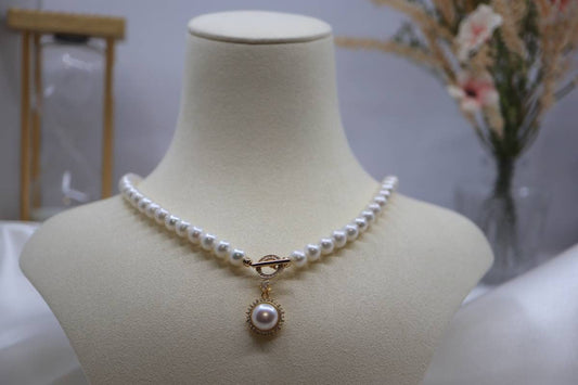 Pearl Necklace，Vintage Style Jewelry, Bridal Jewelry