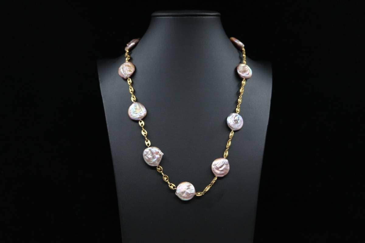 Natural Purple Pearl Necklace, Vintage Necklace, Fashion Jewelry, Pearl Jewelry