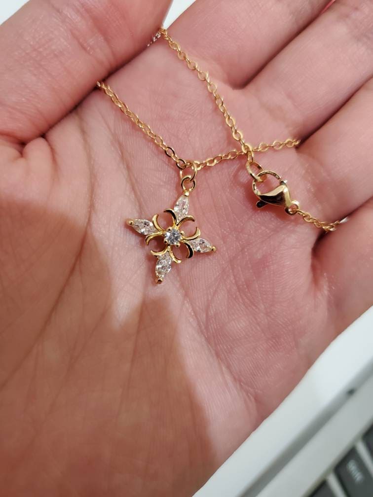 14K Gold Plated Vintage Cross Necklace