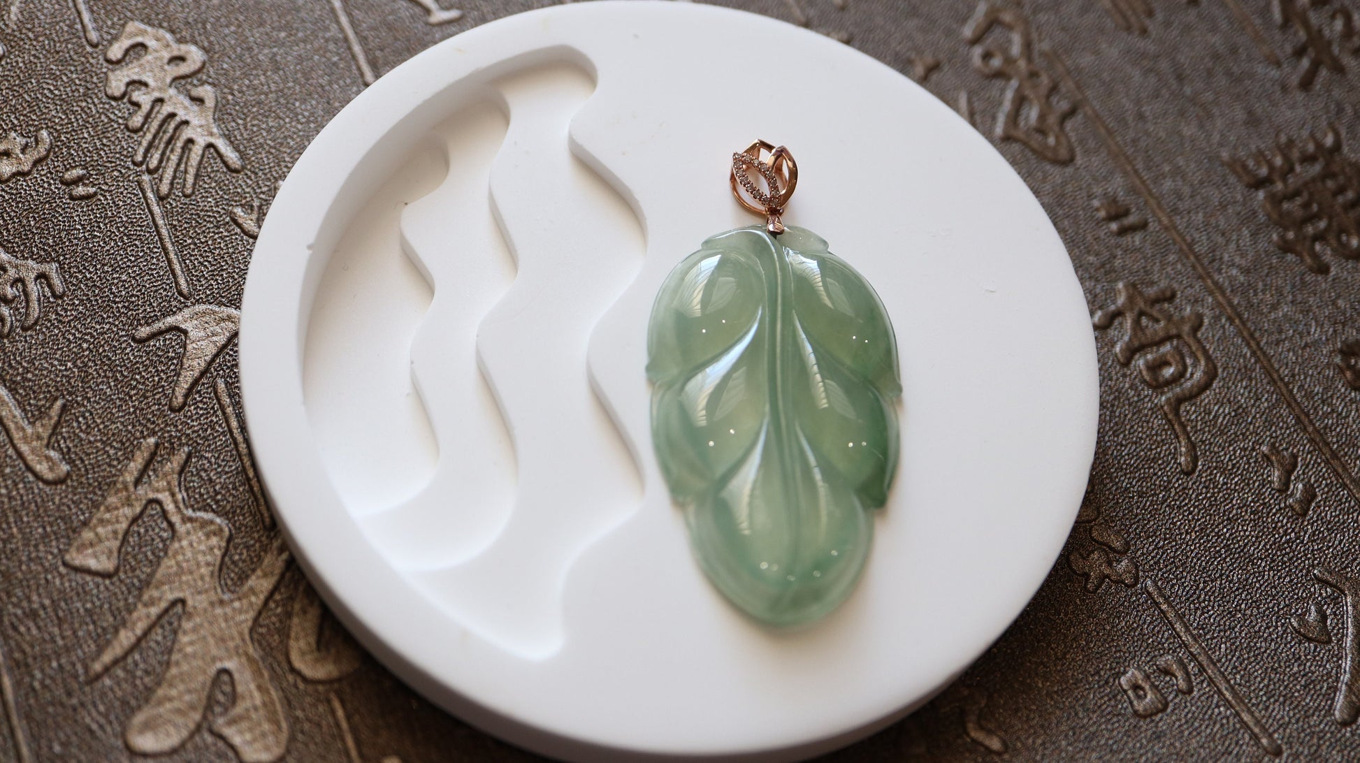 Bi-color Ice Transparent Jade Pendant, Burmese Jade Pendant, 18K Gold Jade Pendant, Diamond Pendant, Natural Jade, Non-treated Jade