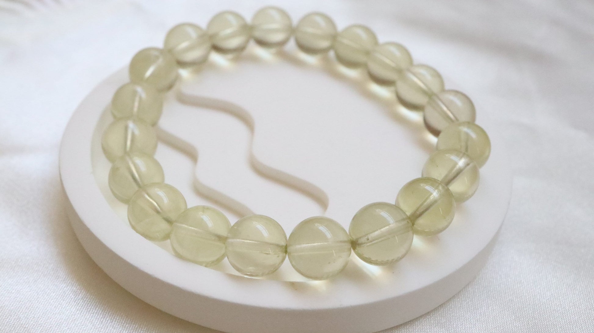 Lemon Quartz Bead Crystal Bracelet