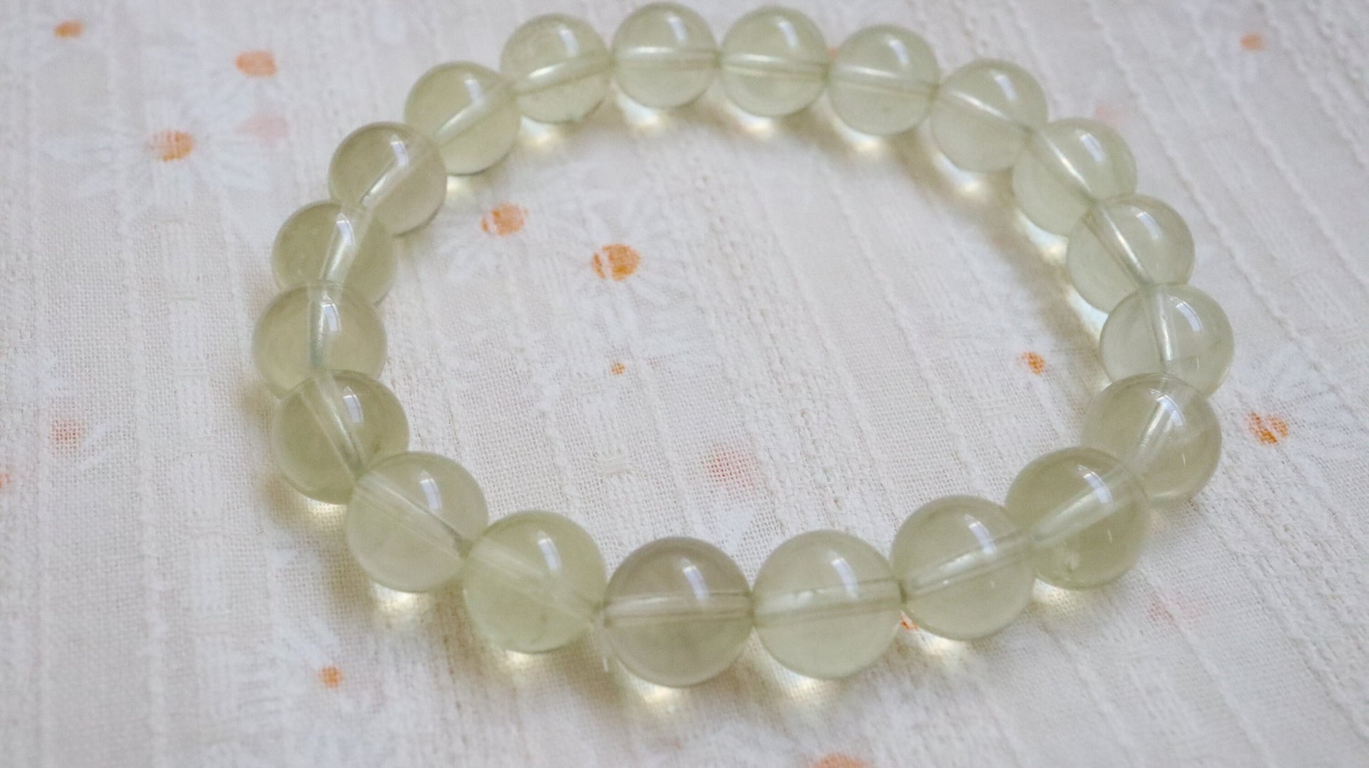Lemon Quartz Bead Crystal Bracelet
