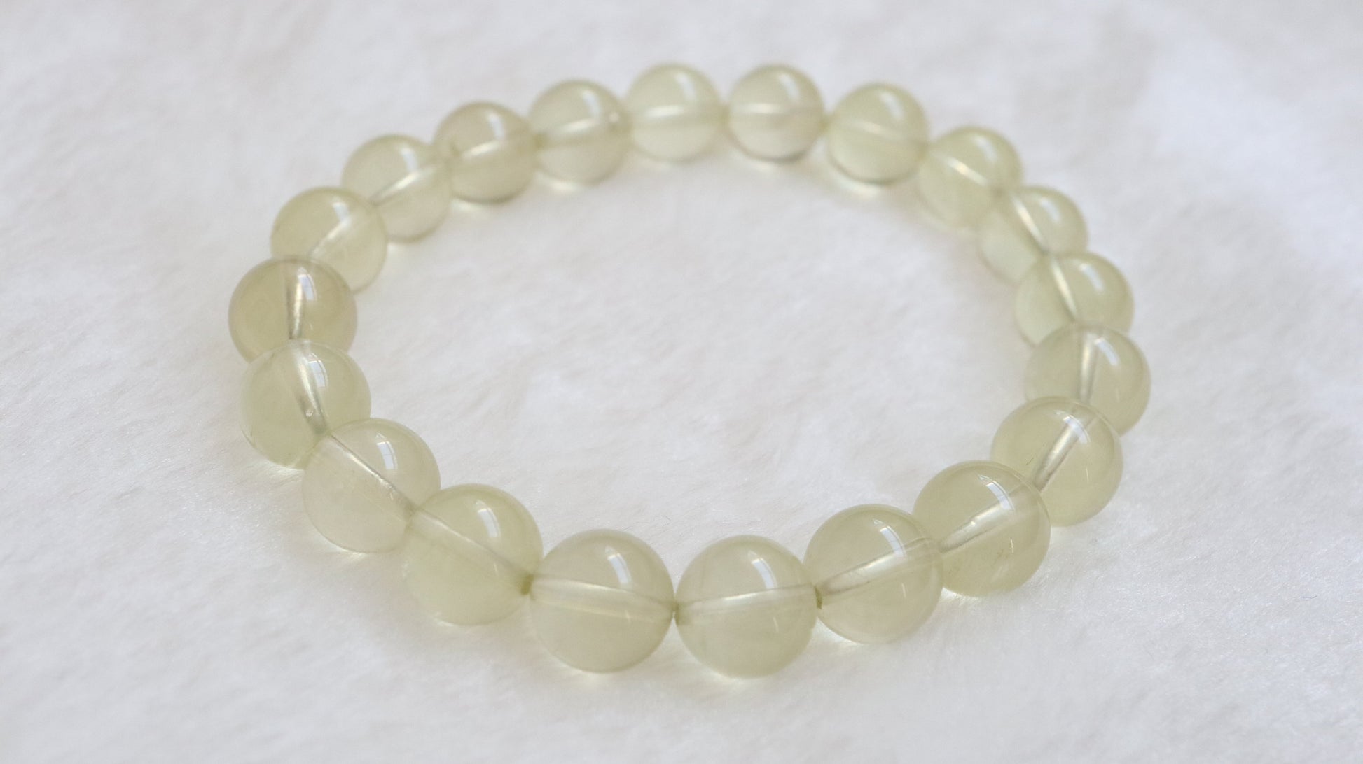 Lemon Quartz Bead Crystal Bracelet