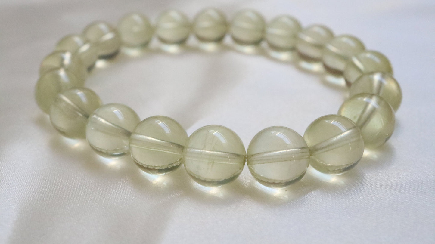 Lemon Quartz Bead Crystal Bracelet