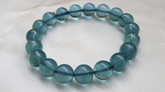 Aquamarine Bead Crystal Bracelet