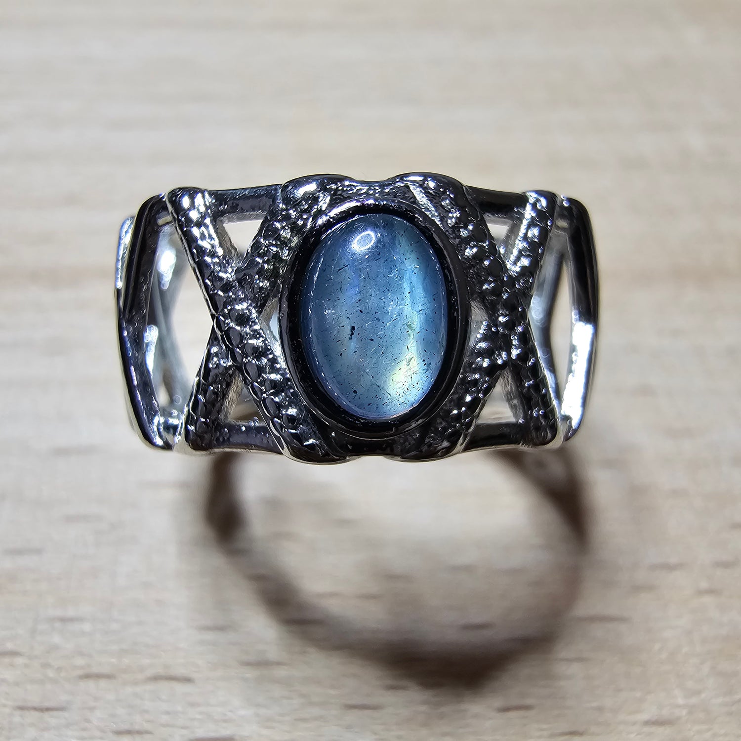 Labradorite Stone Rings - Boho Hippie Style