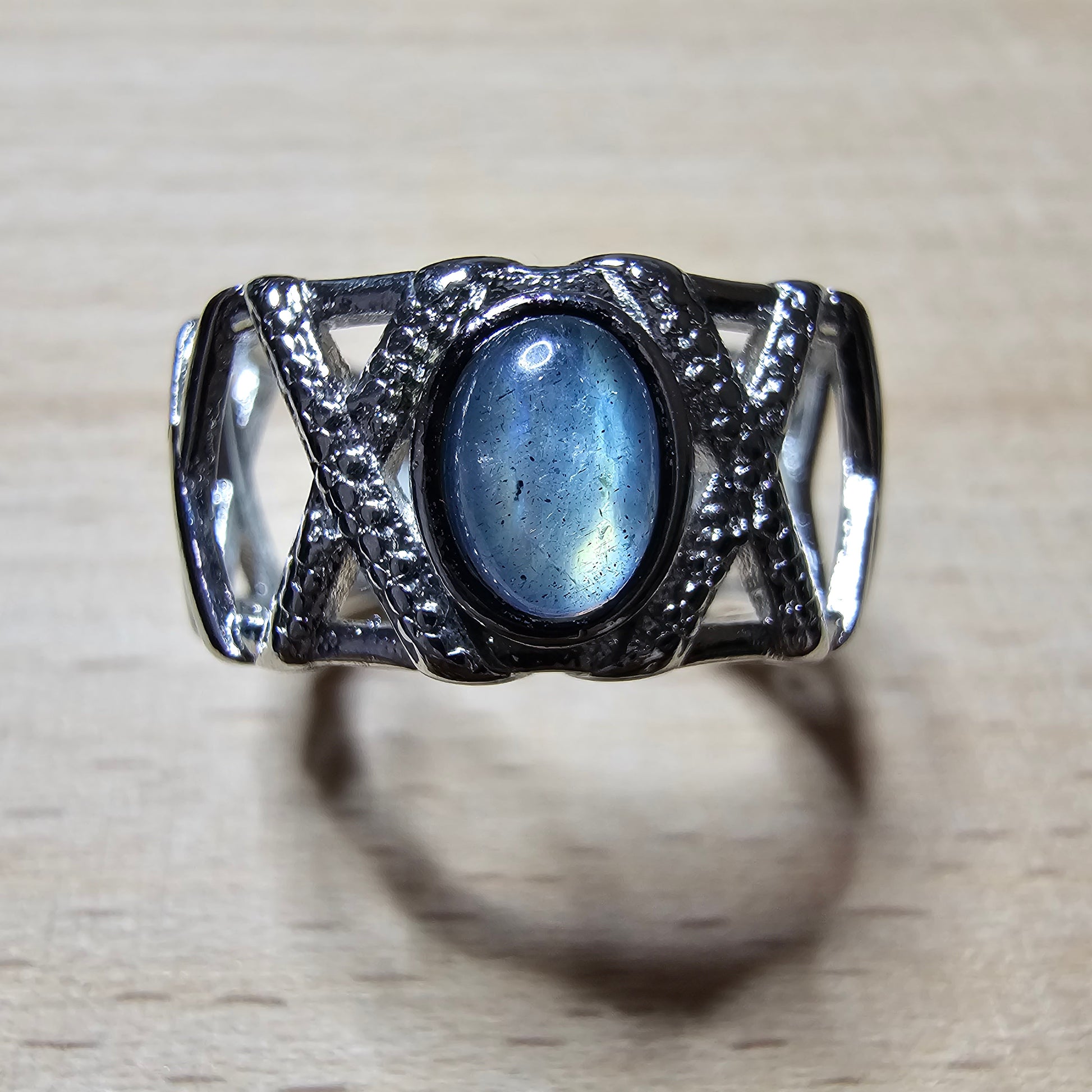 Labradorite Stone Rings - Boho Hippie Style