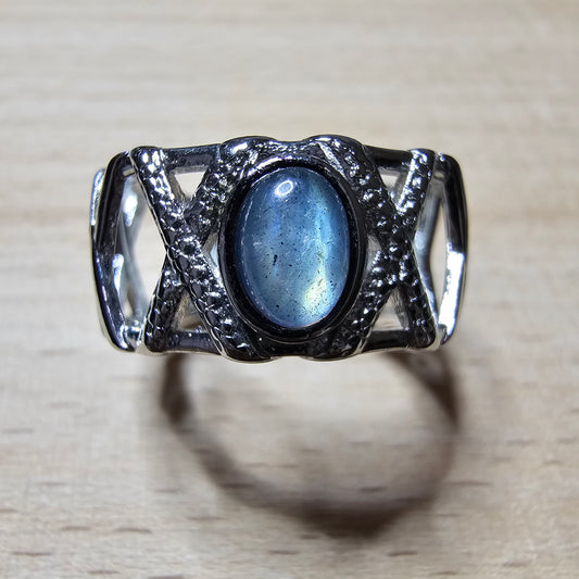 Labradorite Stone Rings - Boho Hippie Style