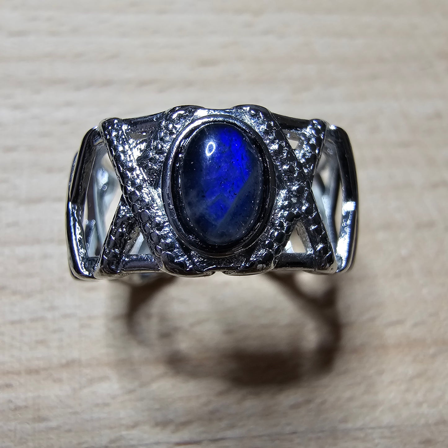 Labradorite Stone Rings - Boho Hippie Style