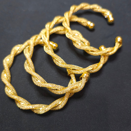 Gold Bangles Bracelet, 18k Gold Bracelet, Women Jewelry, Bridal Jewelry