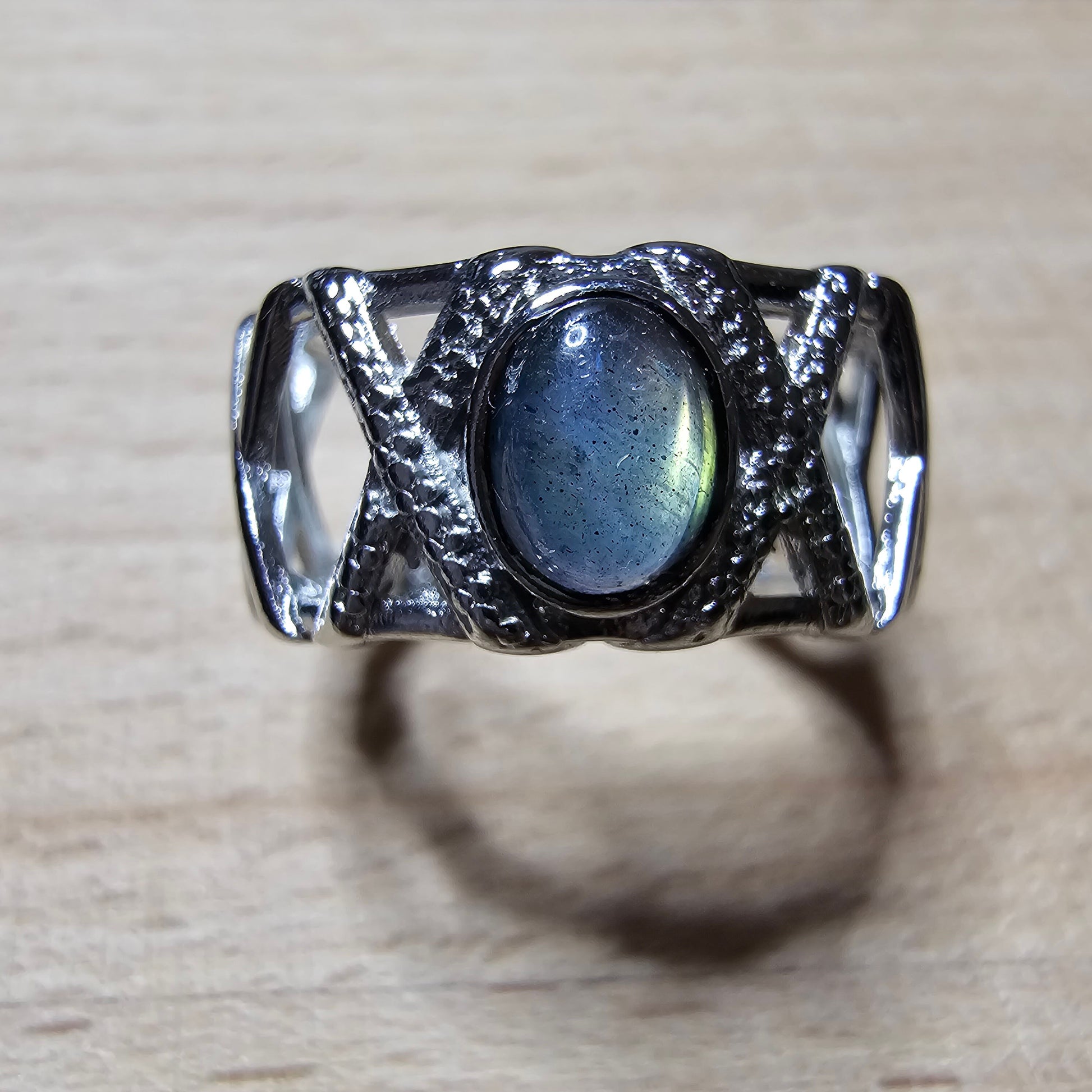 Labradorite Stone Rings - Boho Hippie Style