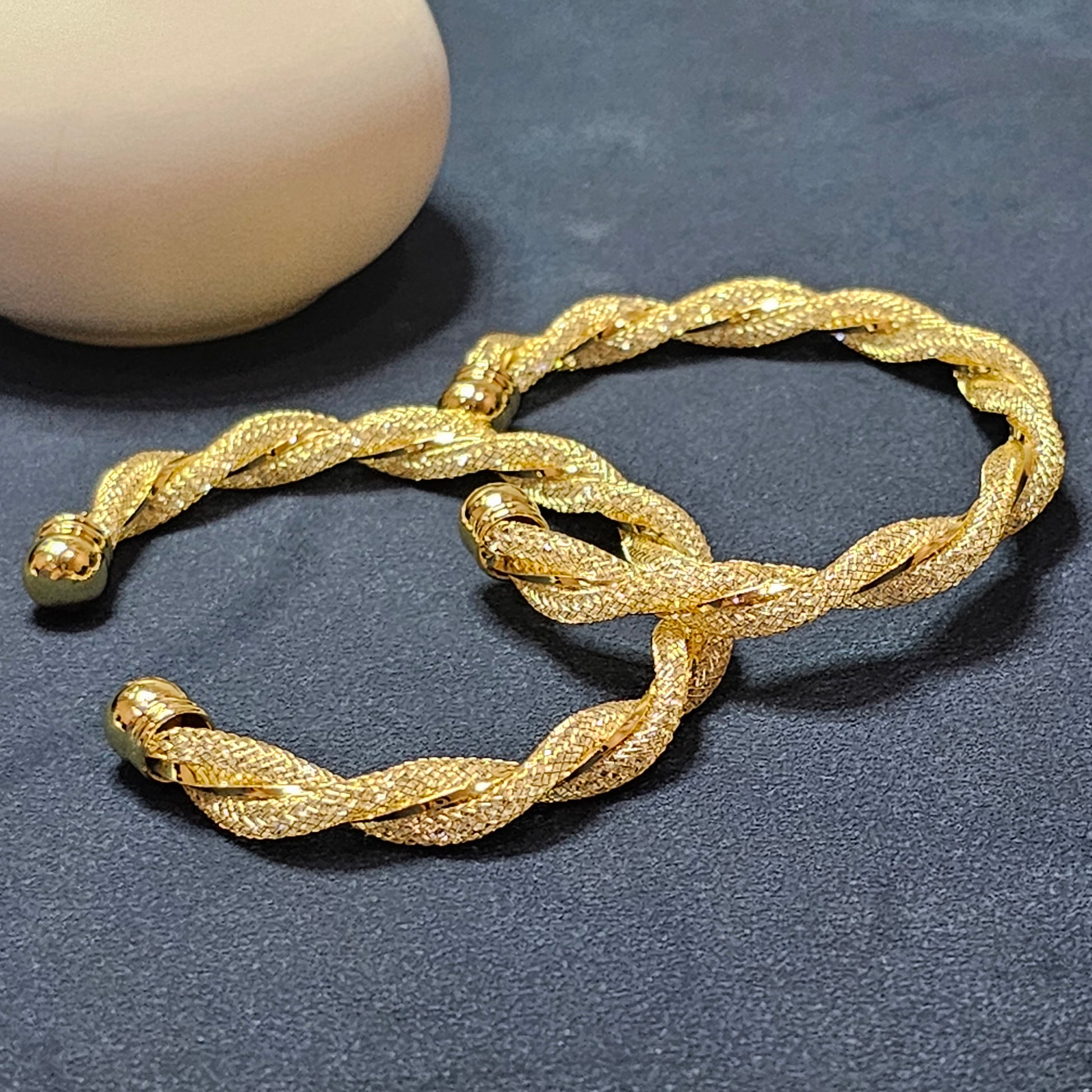 Gold Bangles Bracelet, 18k Gold Bracelet, Women Jewelry, Bridal Jewelry