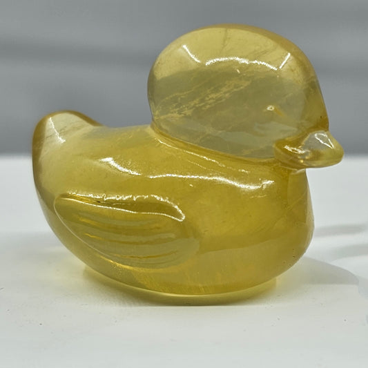 FengShui House Decoration > Natural Fluorite Stone > Yellow Duck > In house decoration