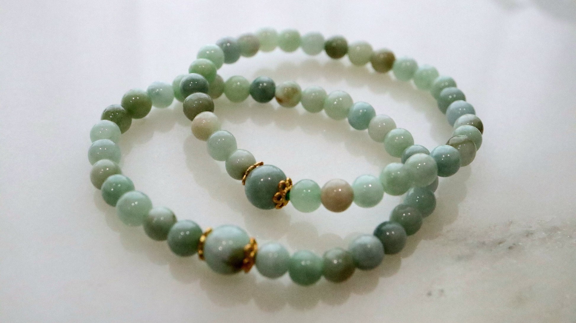 Burmese Jade Bracelect, Jade Bead Bracelet, Genuine Burmese Jade