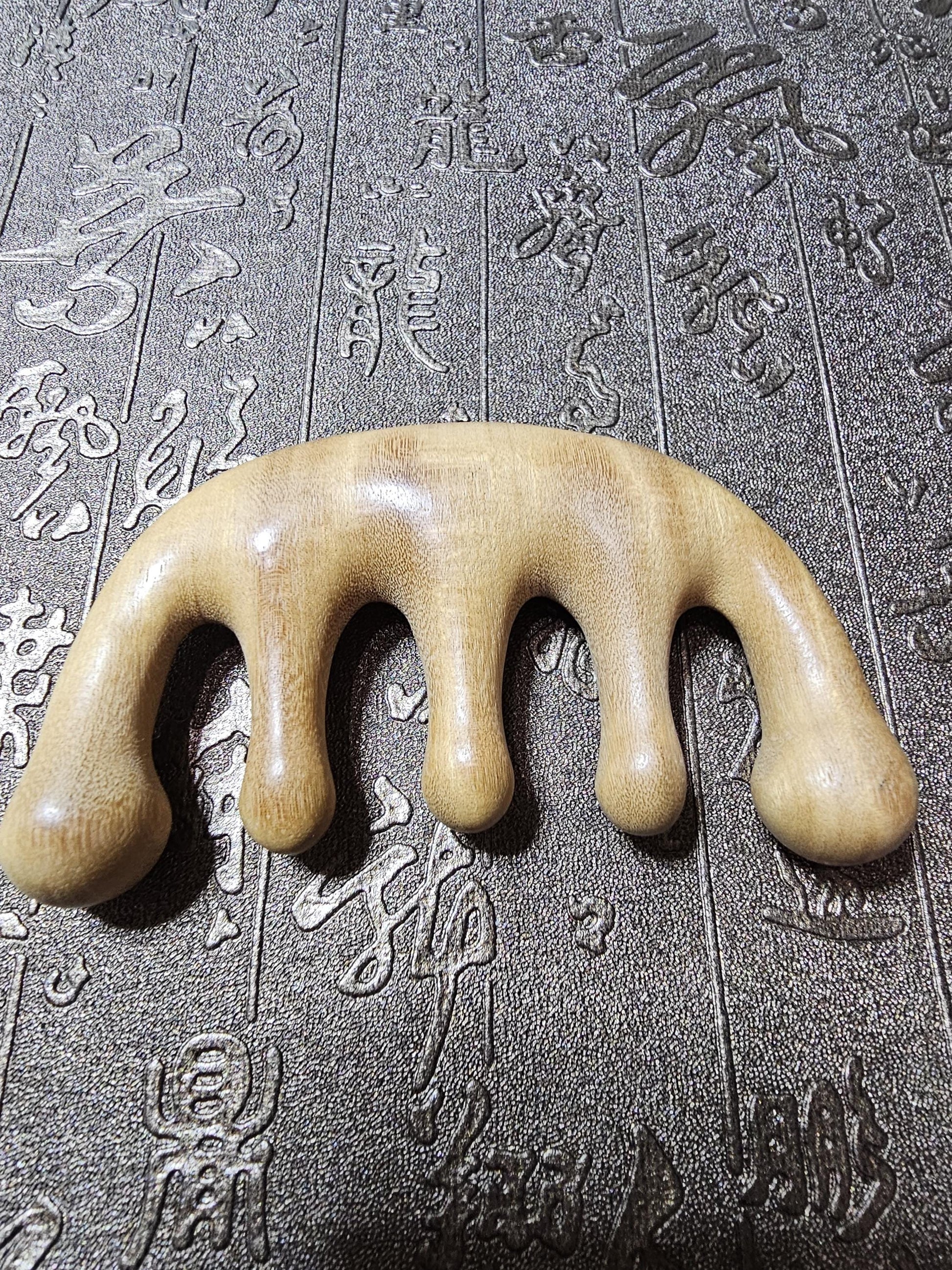 Sandalwood Massage Comb- Scalp, face and body- Multifunction Massage Comb