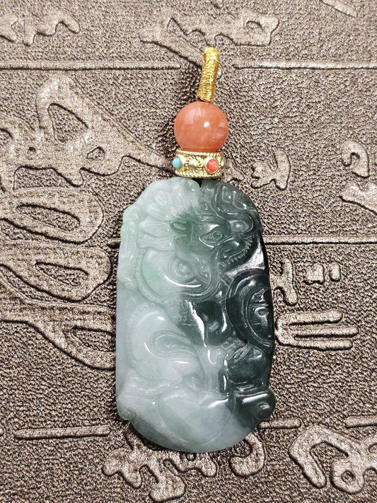 Burmese Jade Dragon Pendant