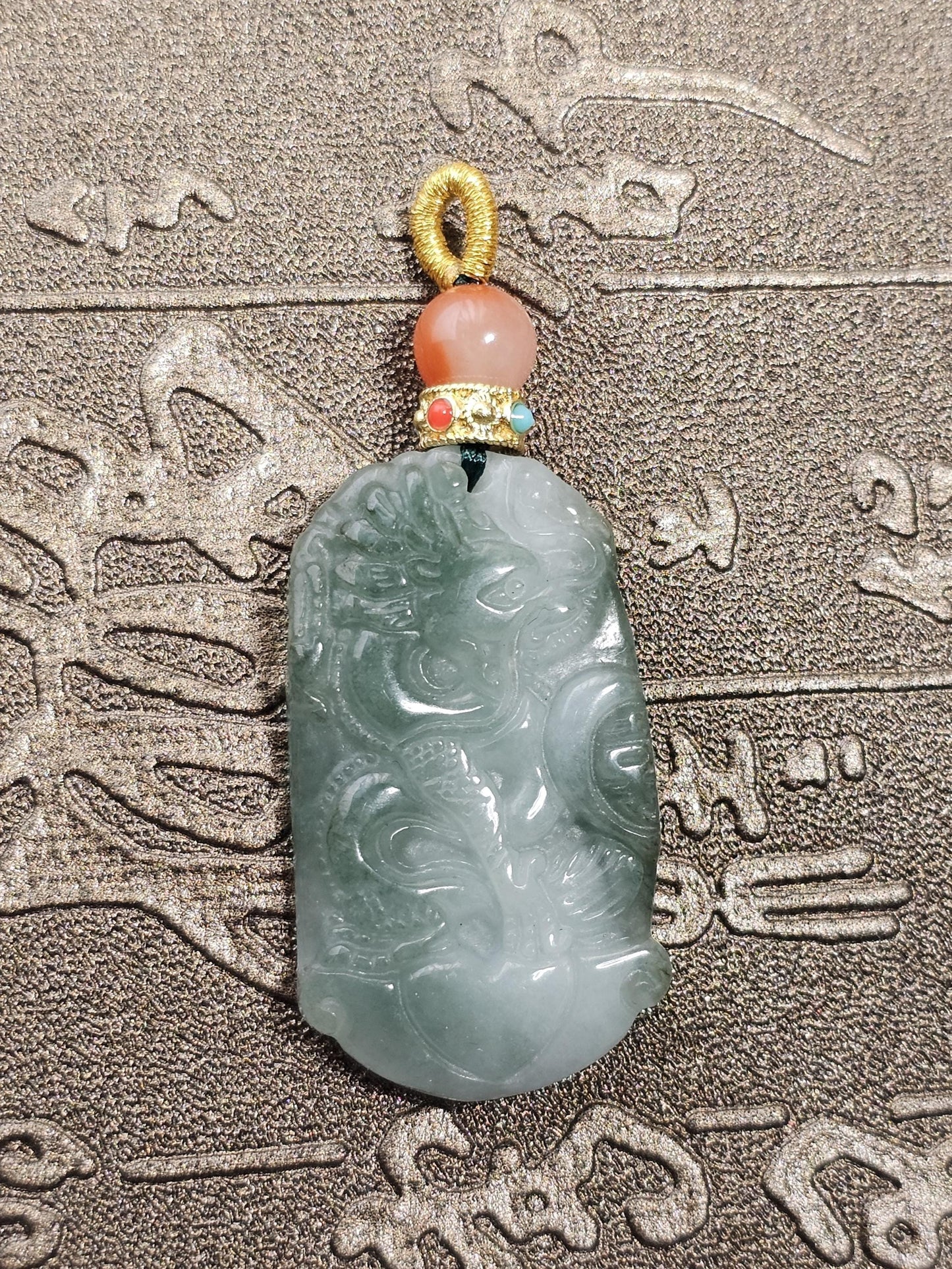 Burmese Jade Dragon Pendant