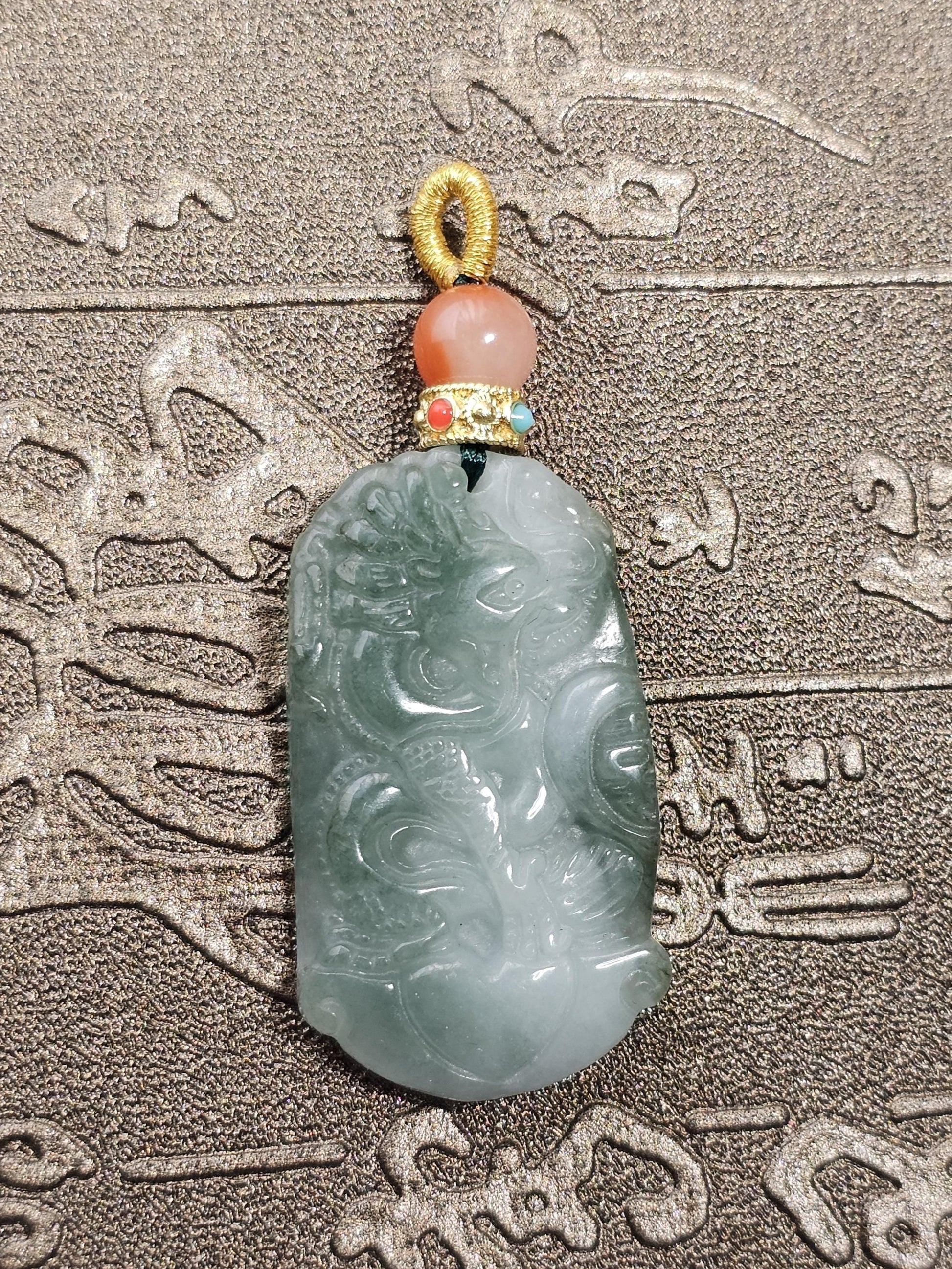 Burmese Jade Dragon Pendant