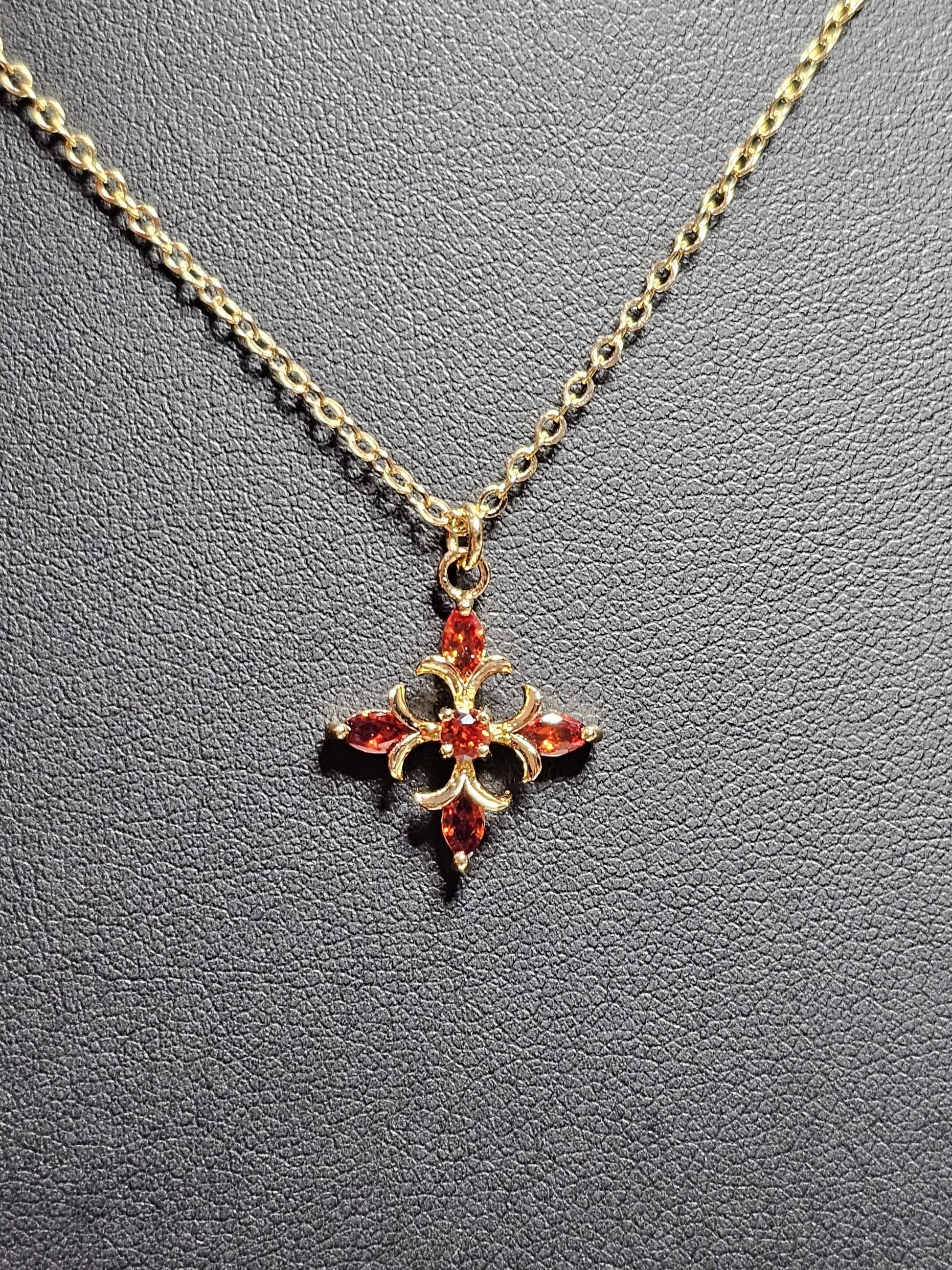 14K Gold Plated Vintage Cross Necklace