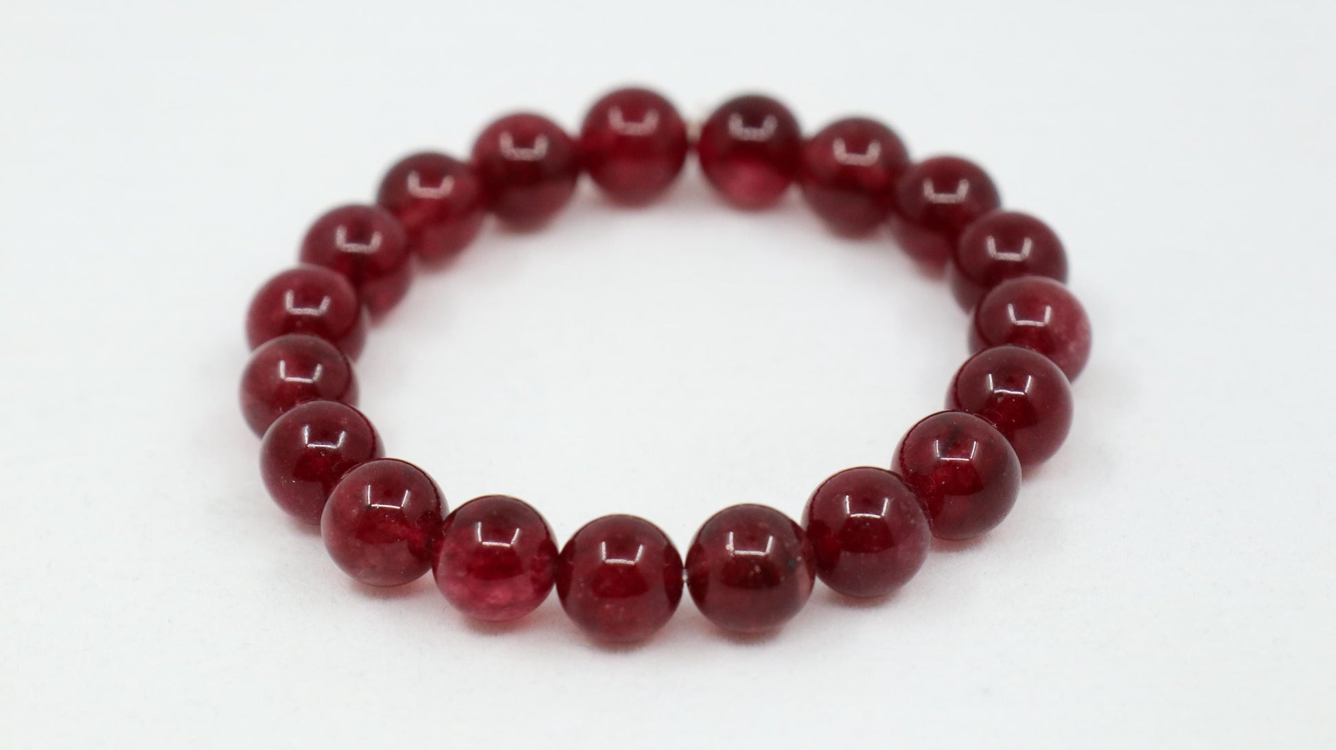 Strawberry Quartz, Healing Quartz, Crystal Bracelet, Color Enhanced