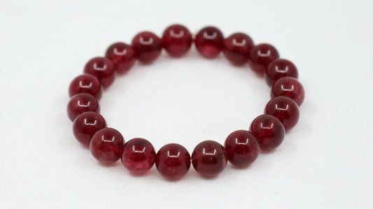 Strawberry Quartz, Healing Quartz, Crystal Bracelet, Color Enhanced
