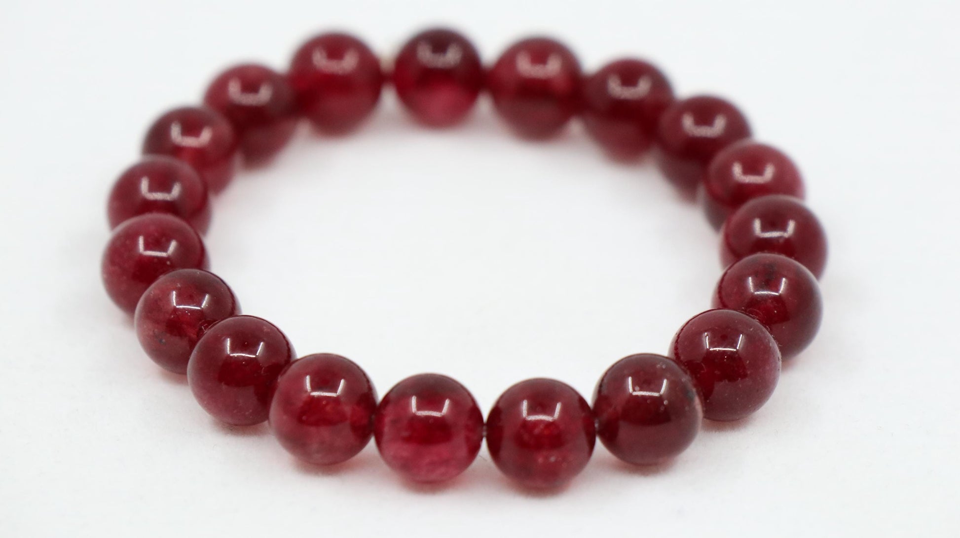 Strawberry Quartz, Healing Quartz, Crystal Bracelet, Color Enhanced