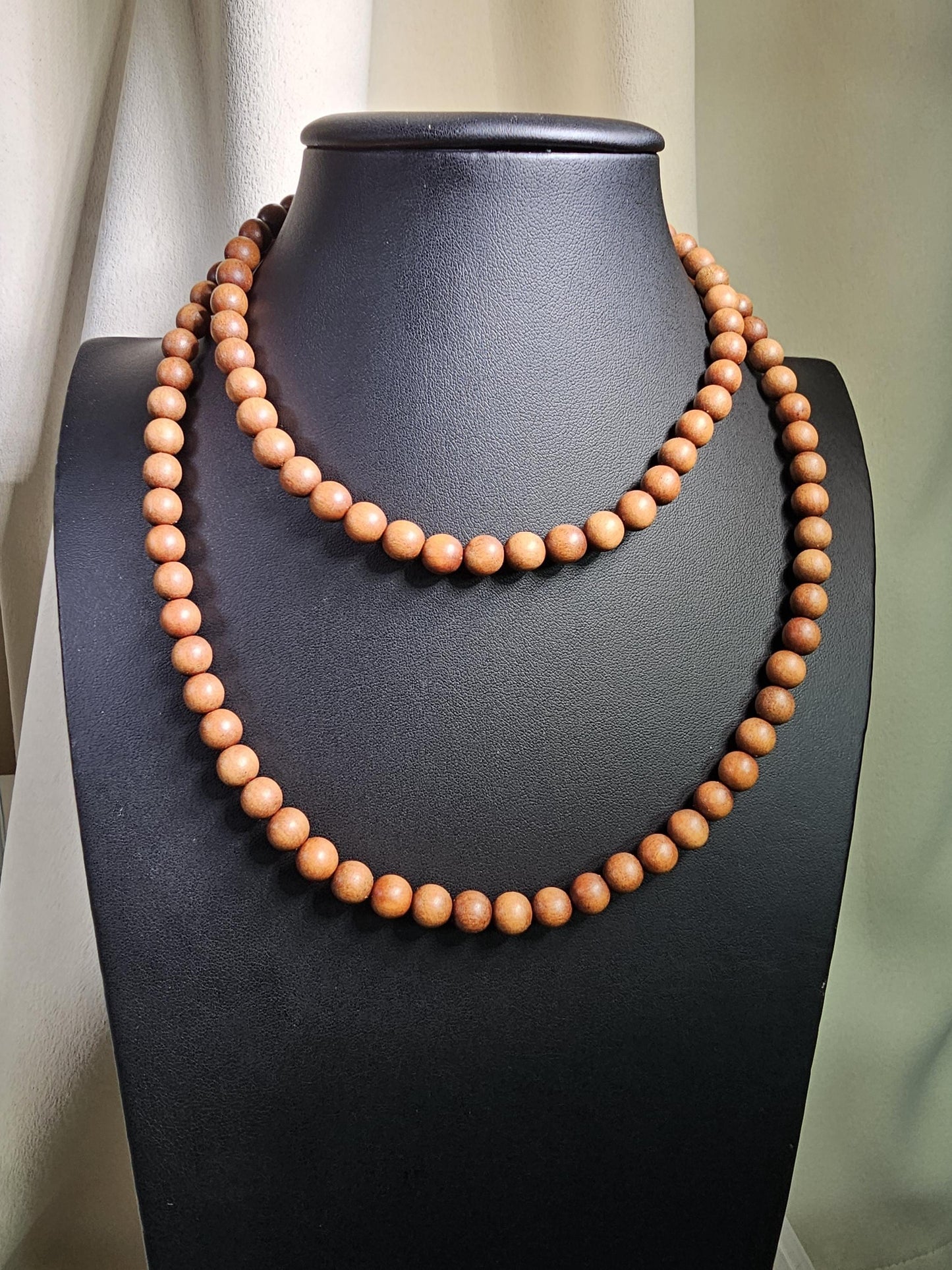 Sandalwood Necklace, Buddhist Bead, Fashion Accessories, Amora Wood