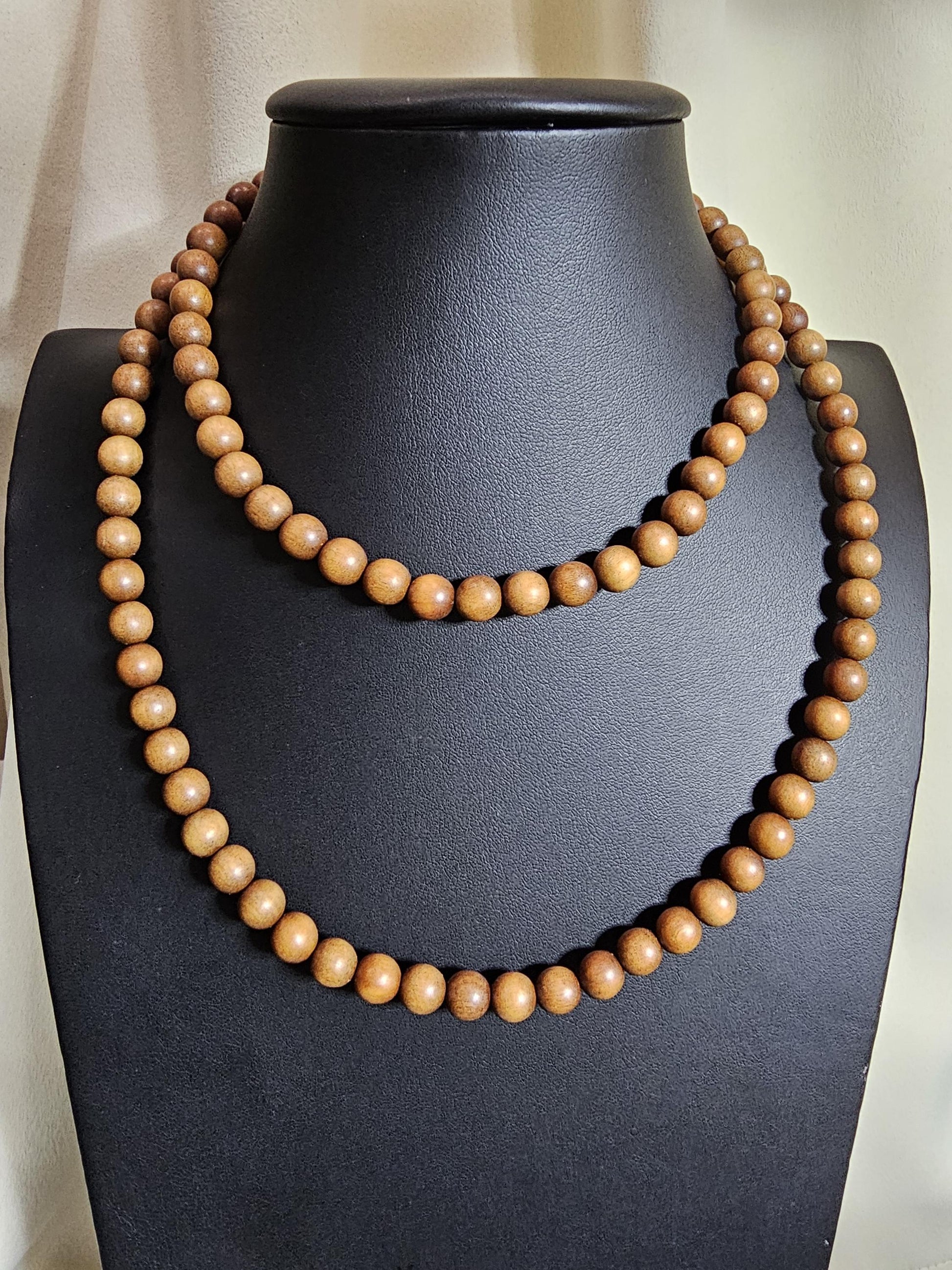 Sandalwood Necklace, Buddhist Bead, Fashion Accessories, Amora Wood